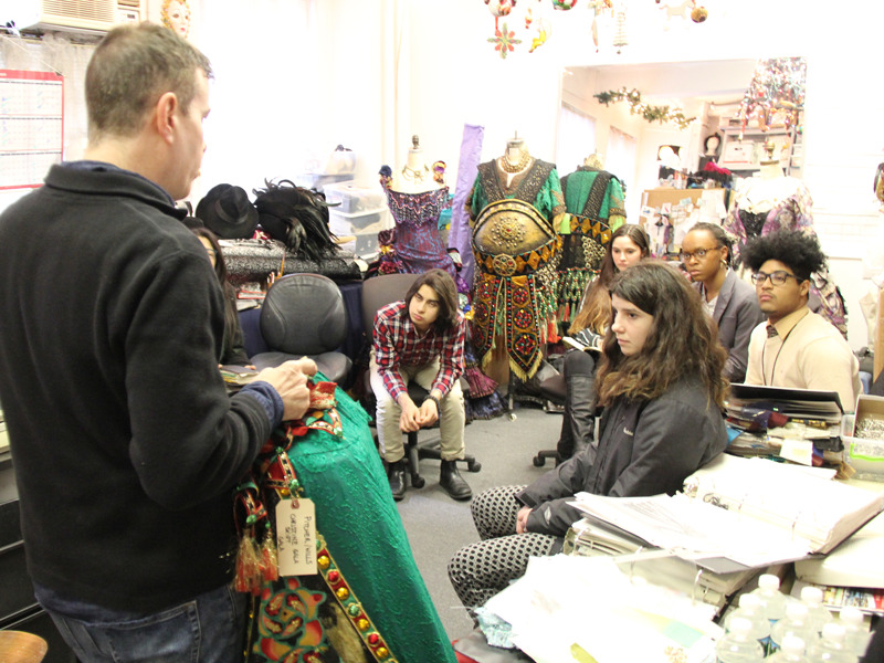 Students participating in the High School Broadway Shadowing Program